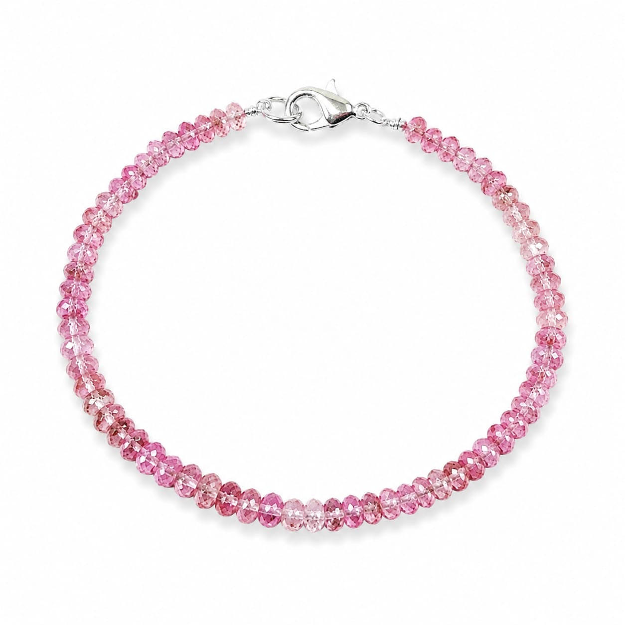 The Blush Tourmaline Faceted Minimalist Bracelet