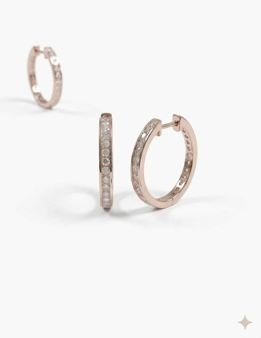Eternal Diamond Huggie Hoop