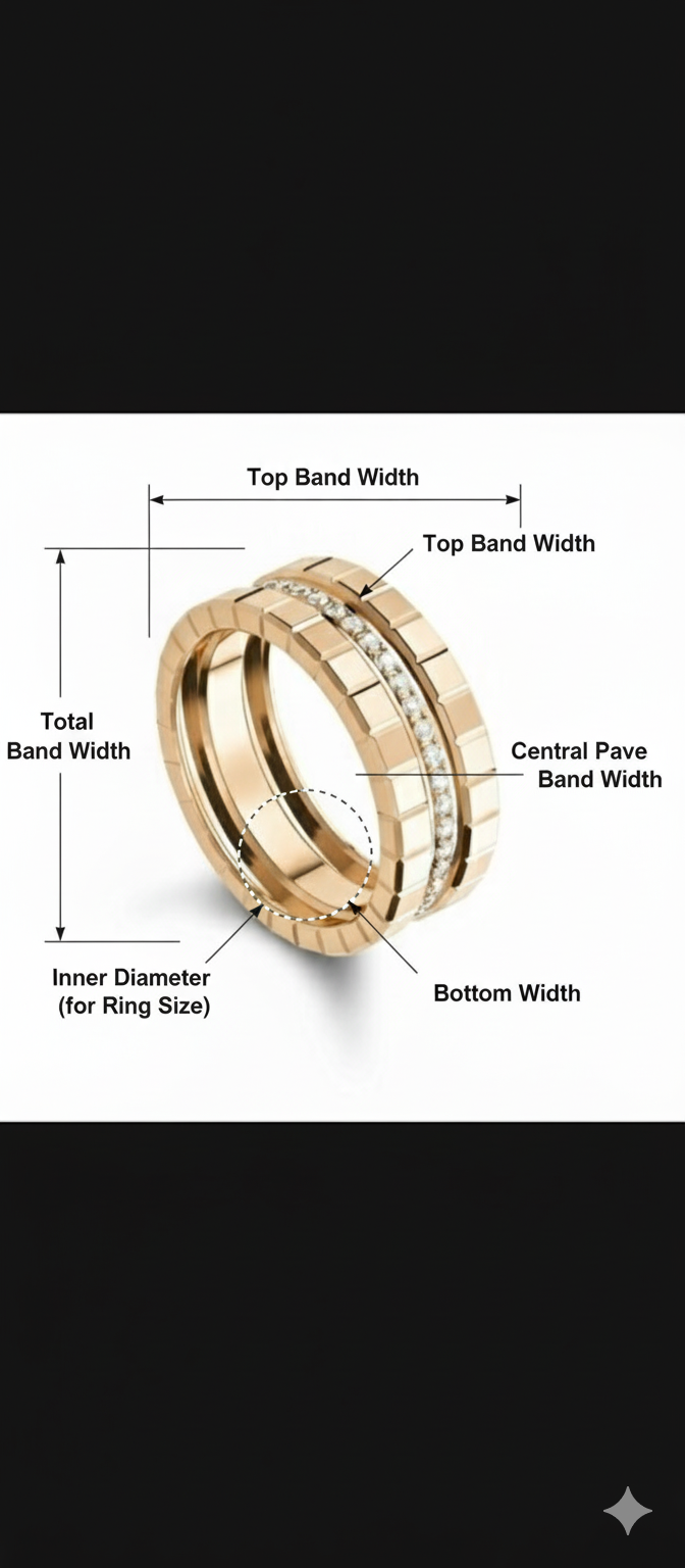 14k Geometric-Diamond-Accent-Band