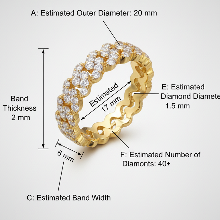 Cuban Pave Band Ring