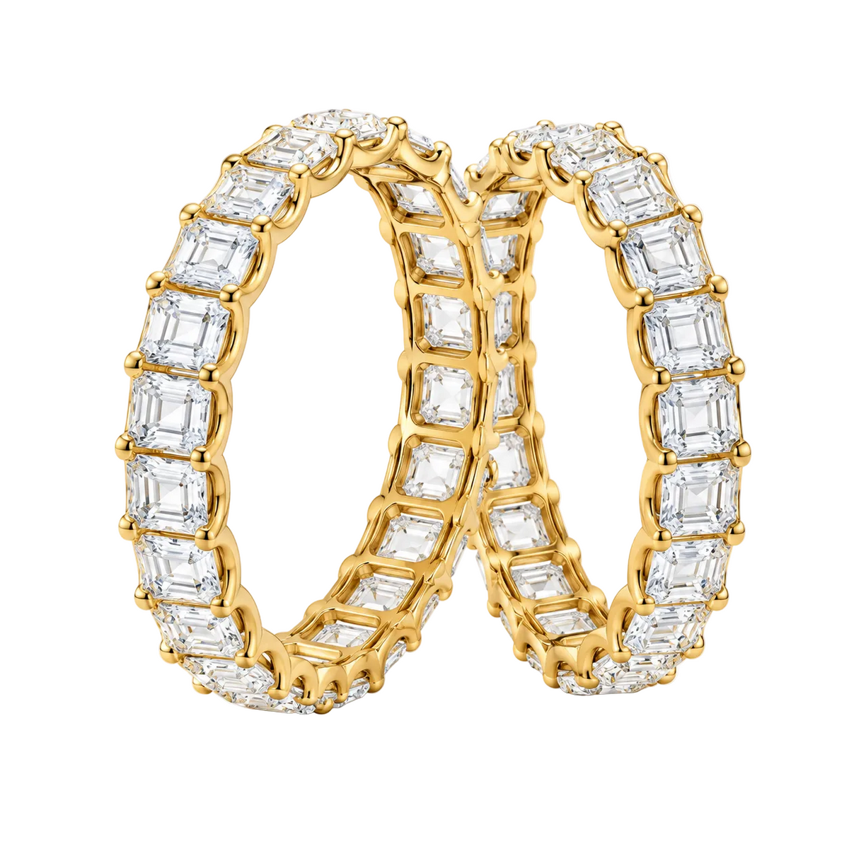 Emerald U Shape Prong Bangle