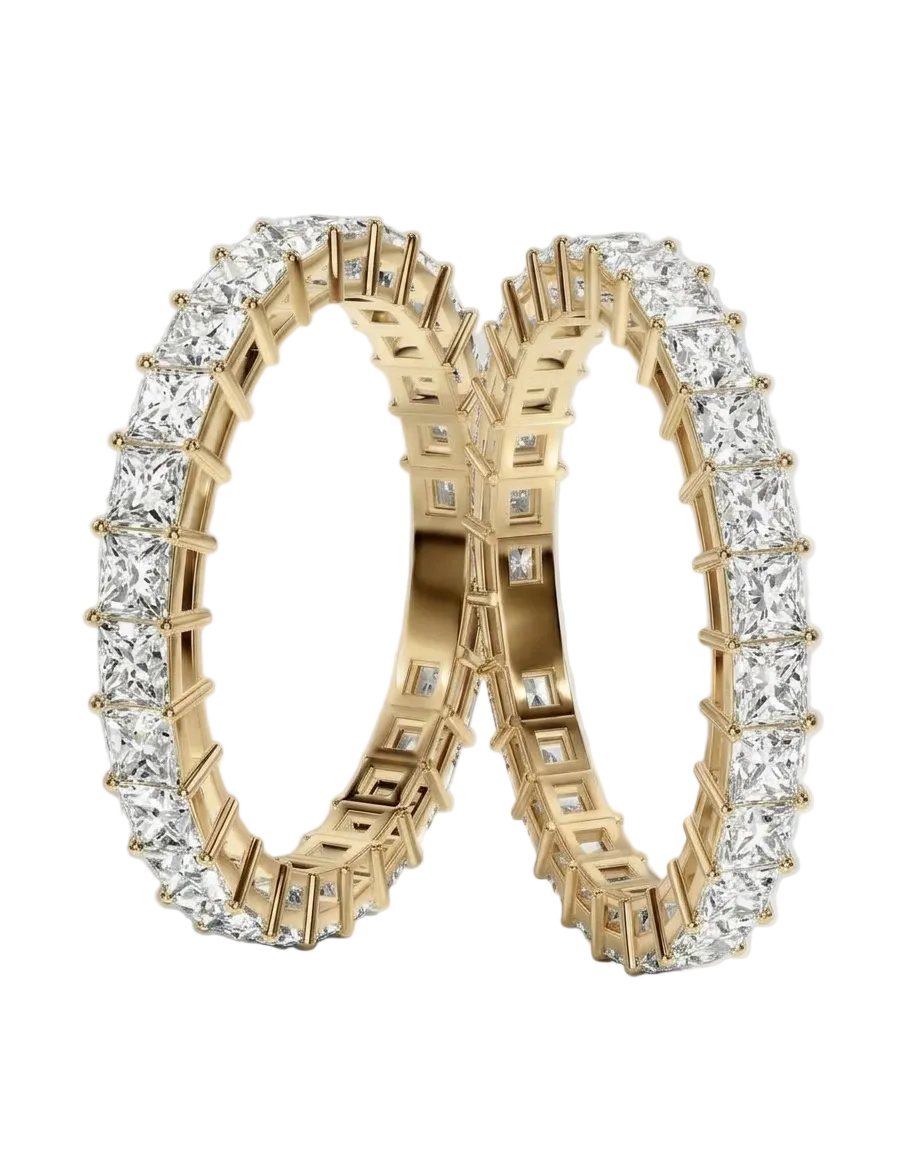 Shared Prong Princess Bangle