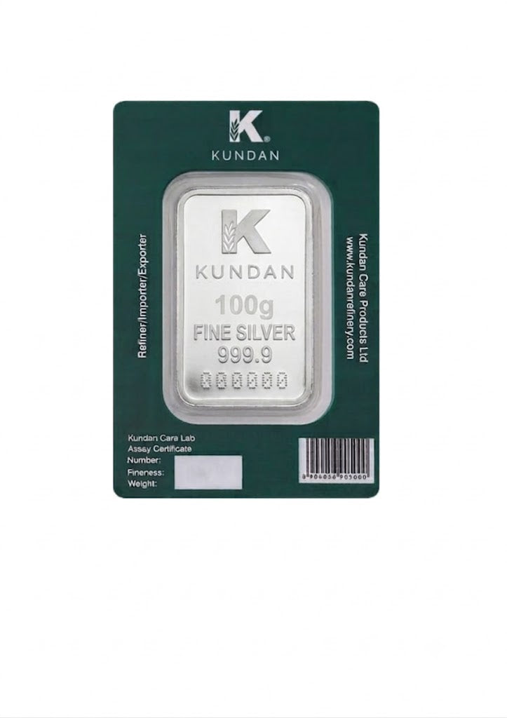 100gm Kundan kalpatru tree silver coin