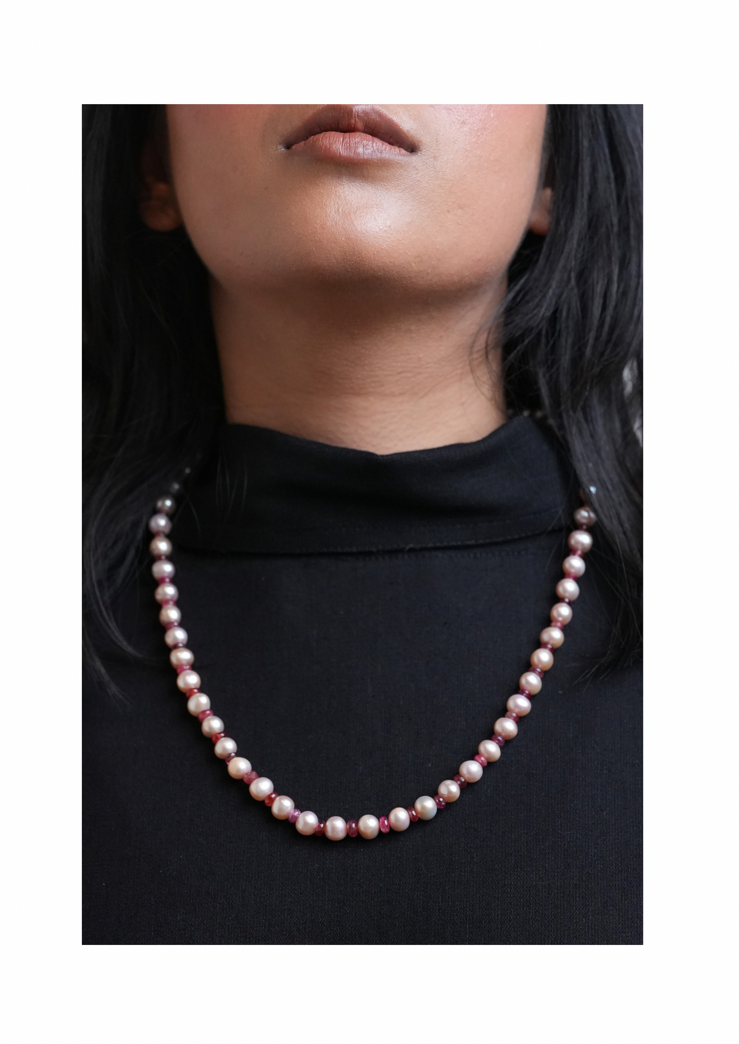 The Lumina Rose-Rhythm Classic Pearl Necklace