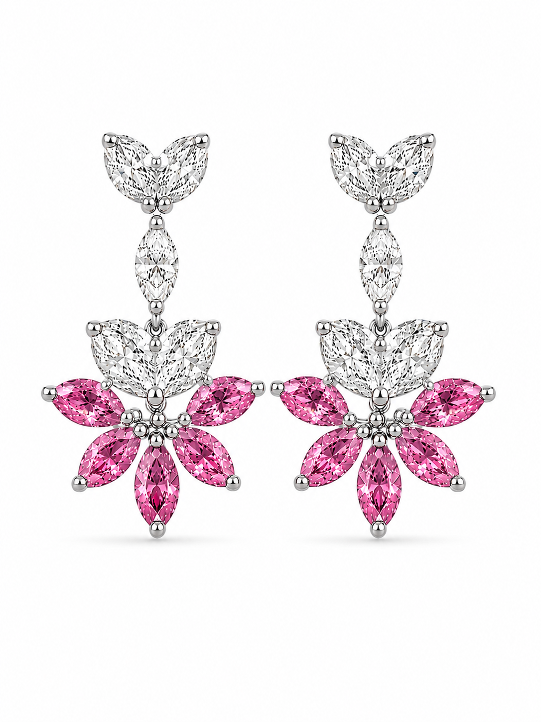 The Marquise Flora Chandelier Drop Earrings