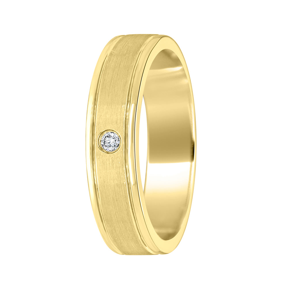 4mm Matte Finish Diamond Tension Wedding Band in Platinum