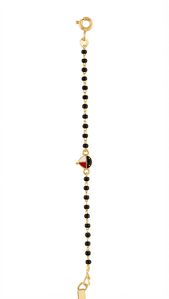 Enamel Boat & Black Bead Baby najaria