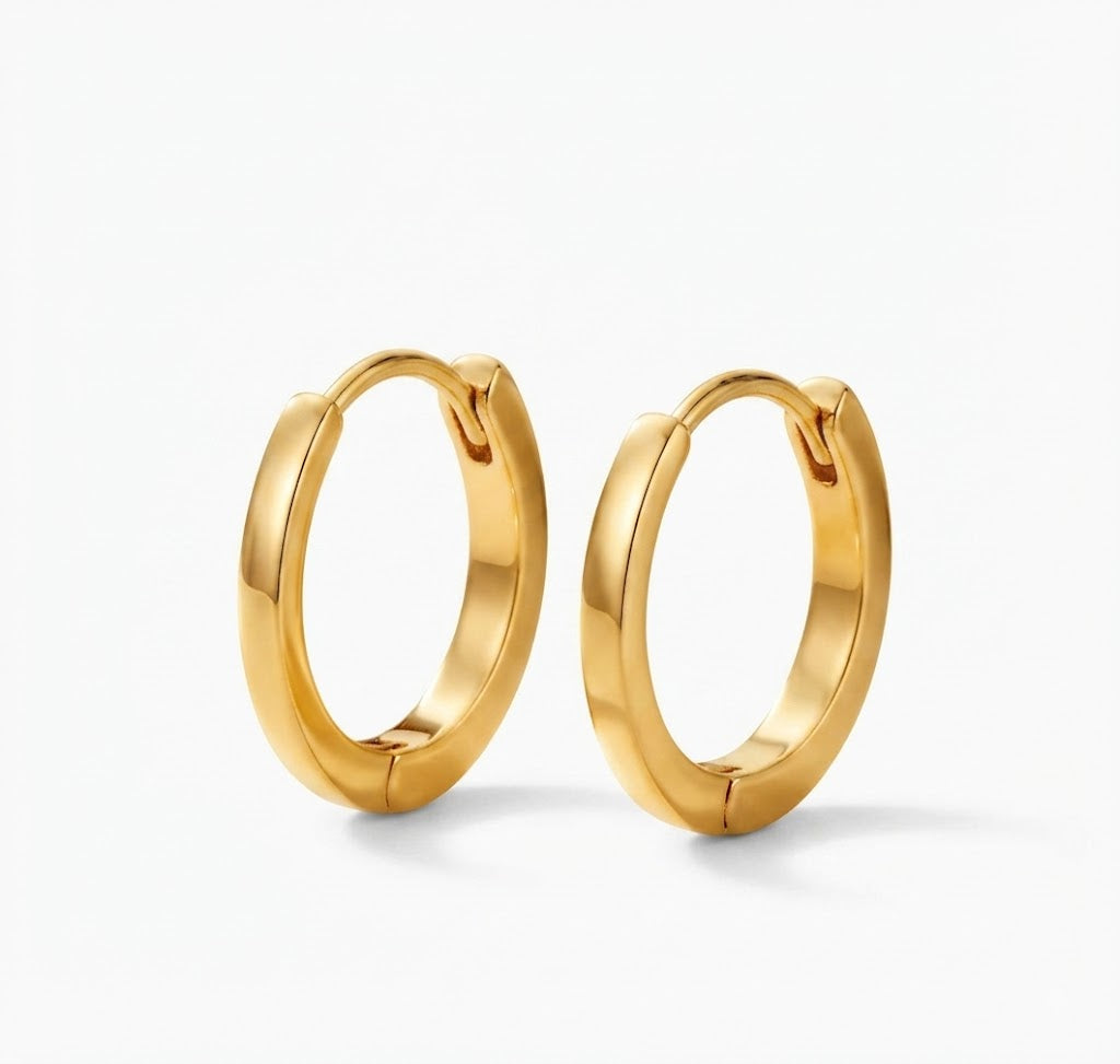Classic Gold Huggie Hoop Earrings