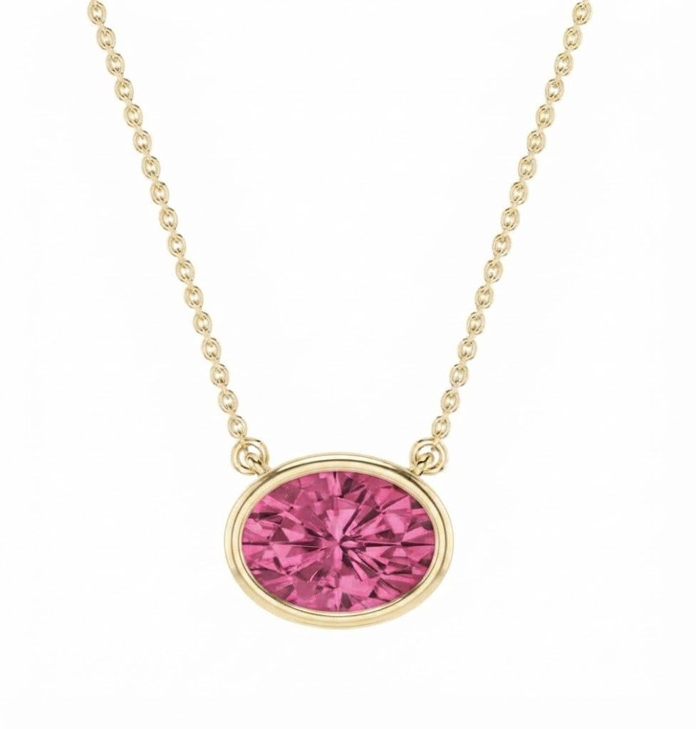Essential Oval Solitaire Astrology Pendant