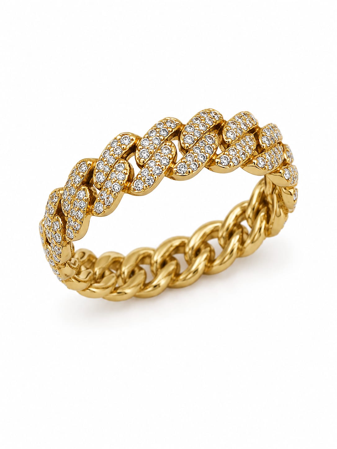 Cuban Pave Band Ring