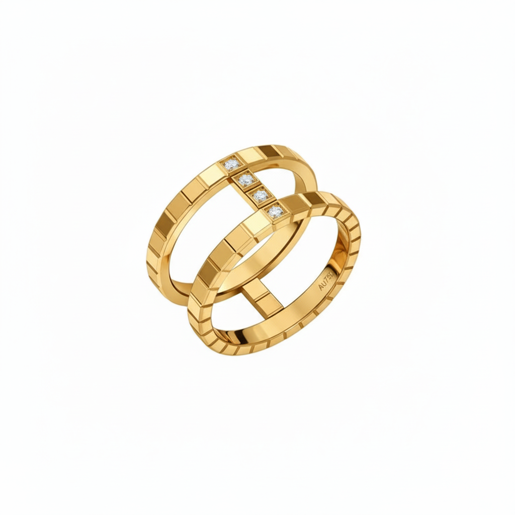 Geometric-Stacked-Diamond-Ring