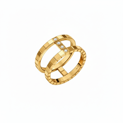 Geometric-Stacked-Diamond-Ring