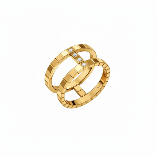 Geometric-Stacked-Diamond-Ring