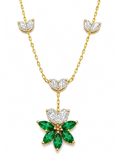 The Marquise Flora Drop Necklace