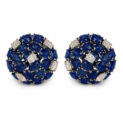 The Sapphire & Diamond Dome Studs