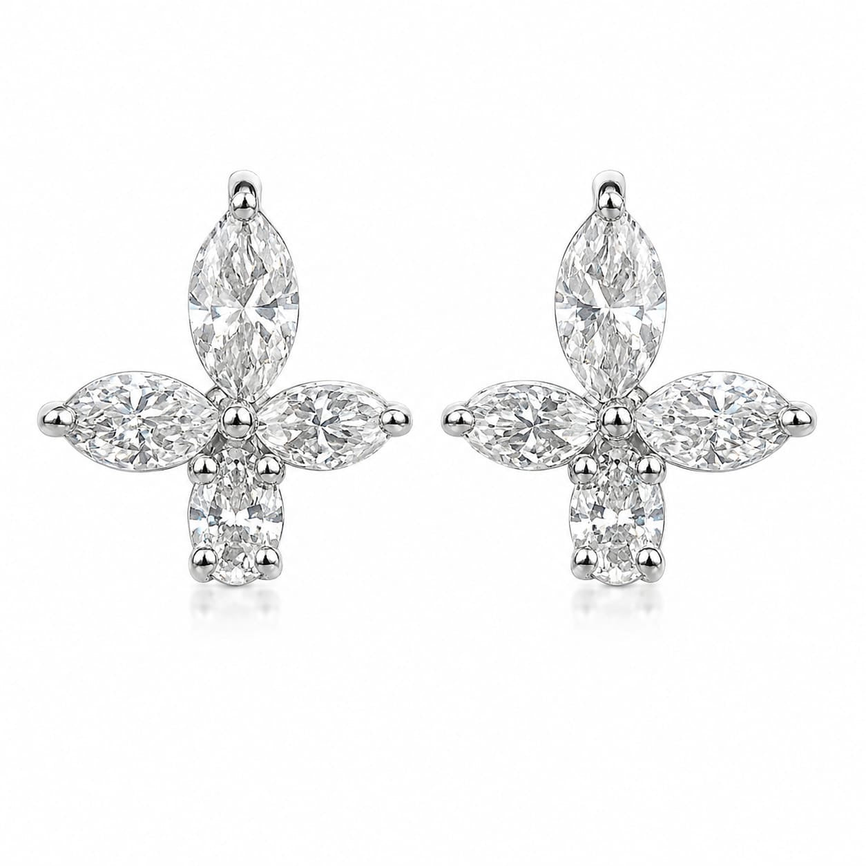 The Marquise Cross Blossom Studs
