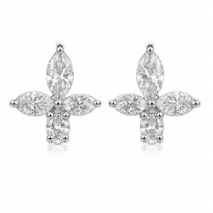 The Marquise Cross Blossom Studs