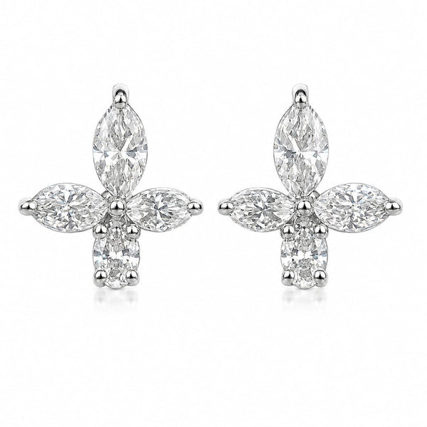 The Marquise Cross Blossom Studs