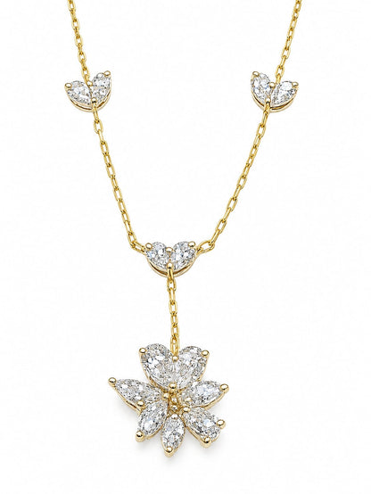 The Marquise Flora Drop Necklace