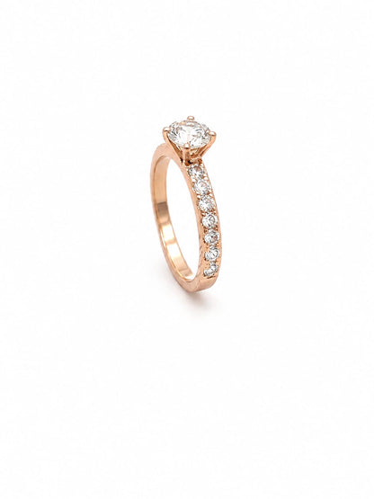 Eternal Gold Solitaire Diamond Ring