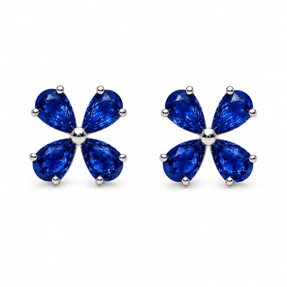 Petal Bloom Diamond Clover Stud Earrings