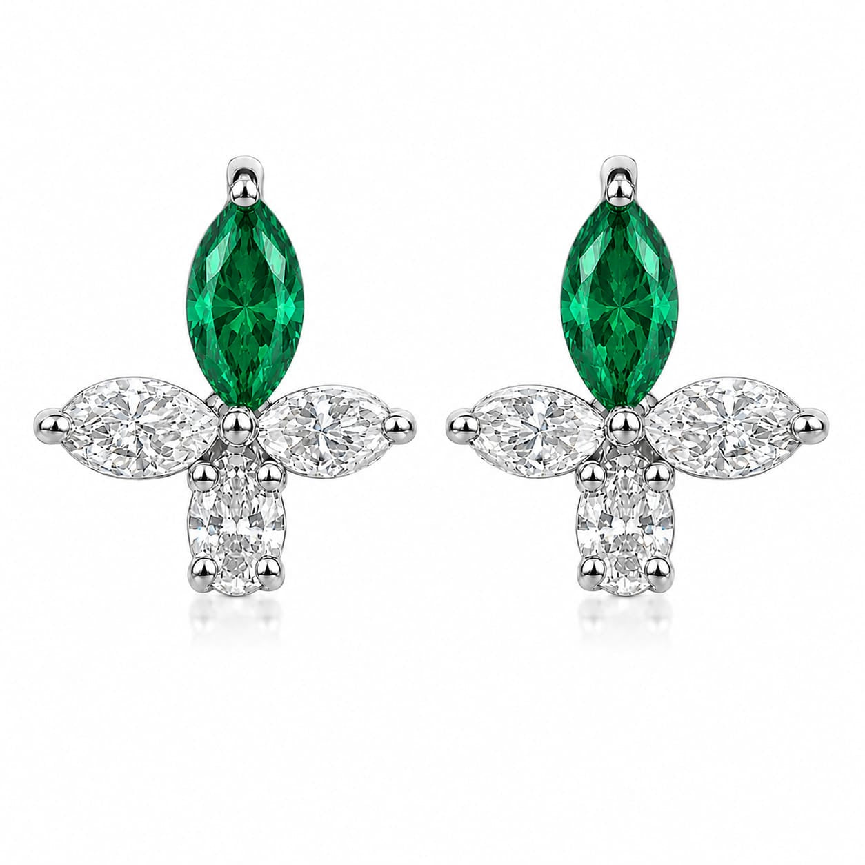 The Marquise Cross Blossom Studs