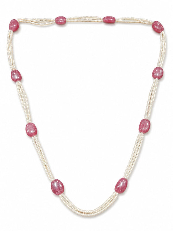 The Orchid & Vine Multi-Strand Seed Pearl Necklace