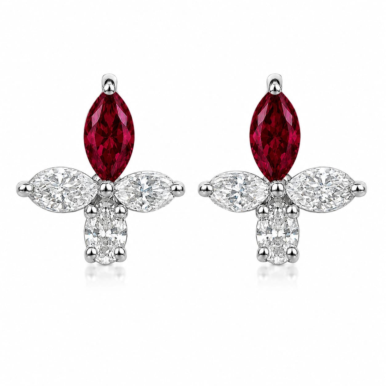 The Marquise Cross Blossom Studs