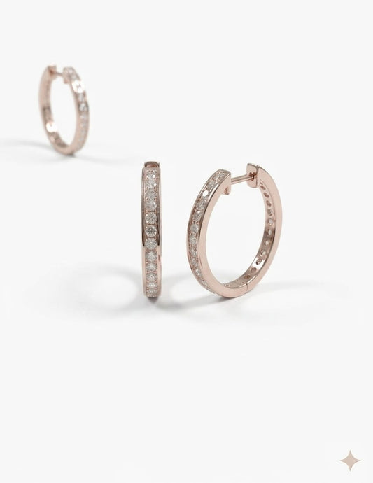 Eternal  Diamond Huggie Hoop