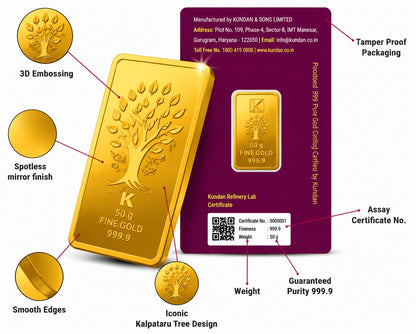 10 GM KUNDAN KALAPATRU TREE GOLD COIN