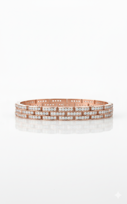 Signature Brick-Link Pavé Diamond Bracelet