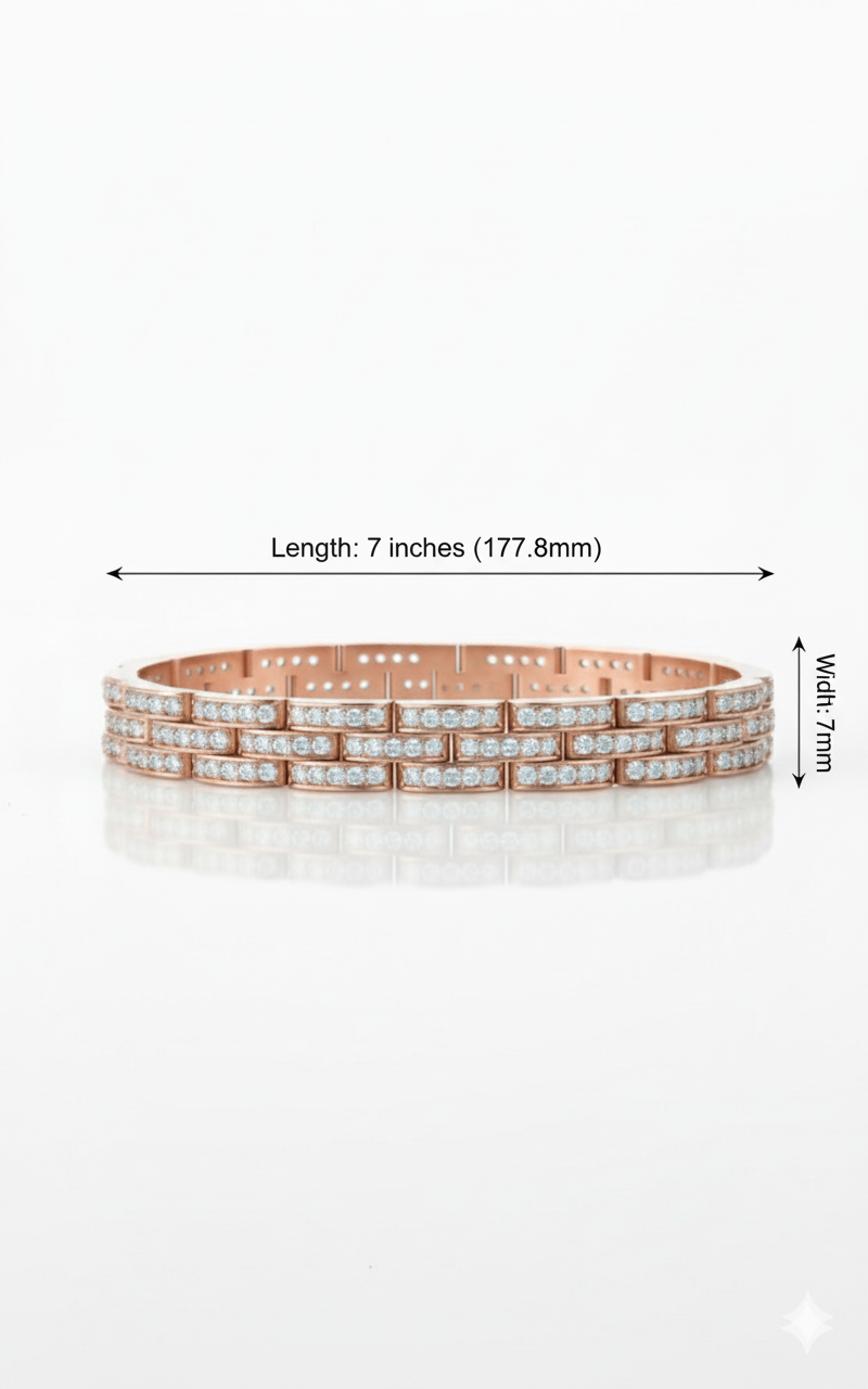 Signature Brick-Link Pavé Diamond Bracelet