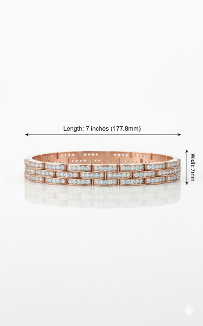 Signature Brick-Link Pavé Diamond Bracelet