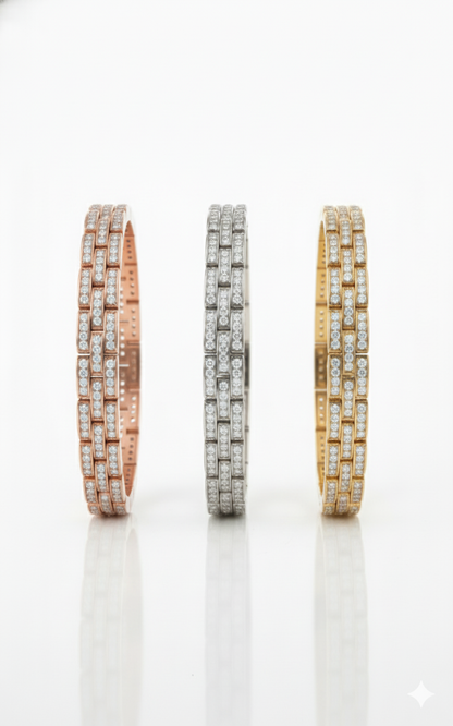 Signature Brick-Link Pavé Diamond Bracelet