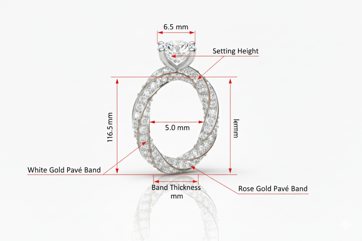 Infinity Twist Diamond Solitaire Ring