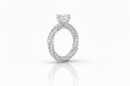 Infinity Twist Diamond Solitaire Ring
