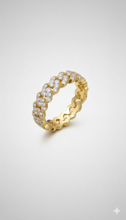 14k Cubain Pave Ring