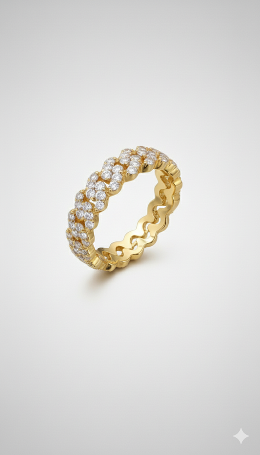 14k Cubain Pave Ring