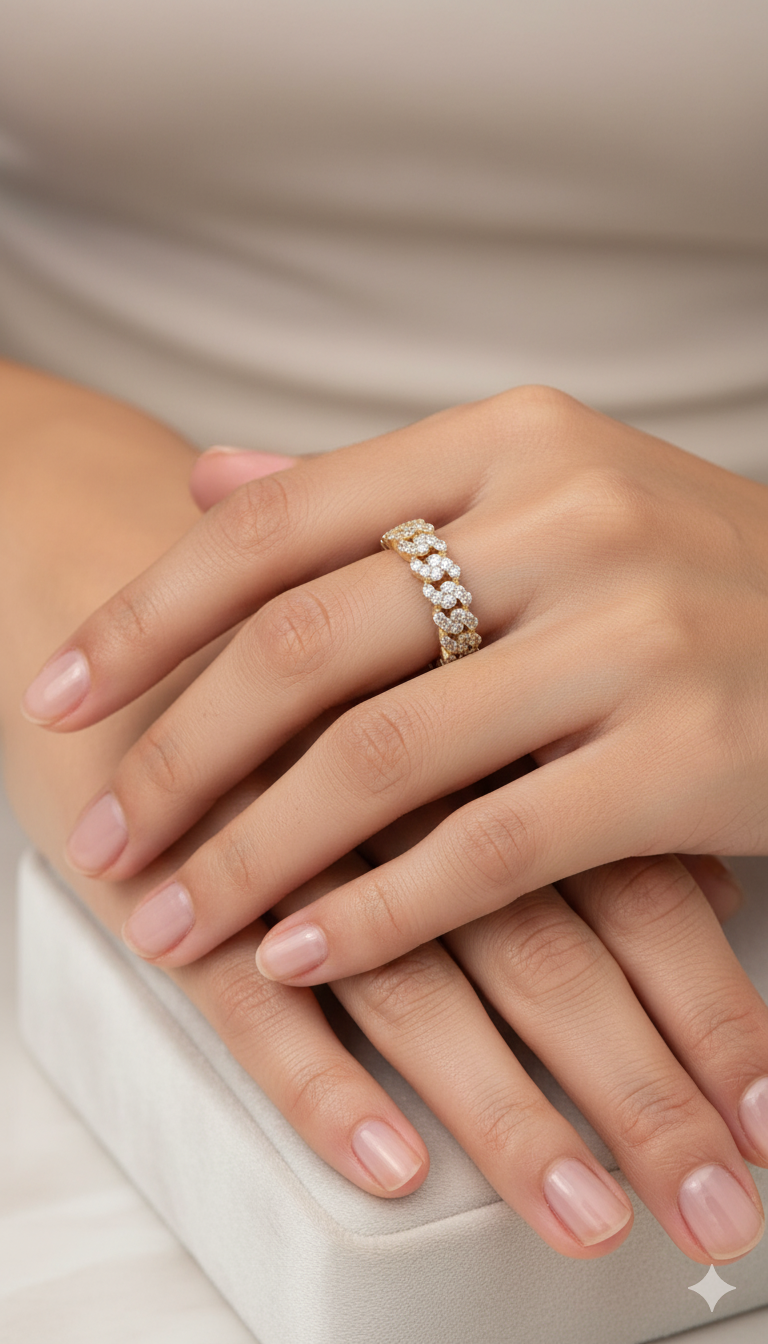 14k Cubain Pave Ring