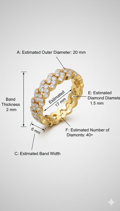 14k Cubain Pave Ring