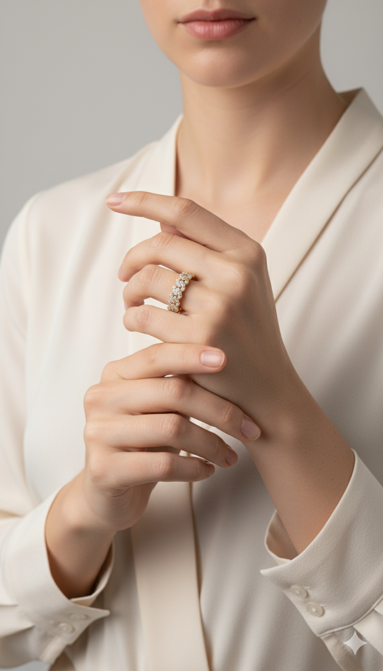 14k Cubain Pave Ring