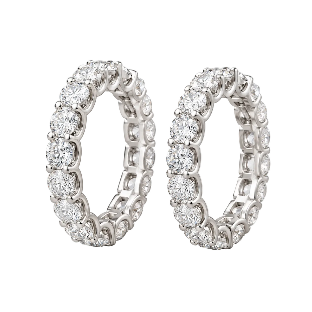 U Shape Prong Oval Bangle