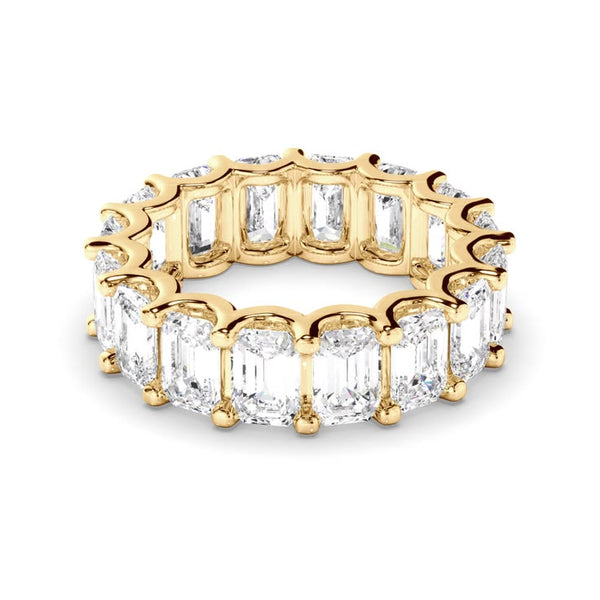 Emerald U Shape Prong Band