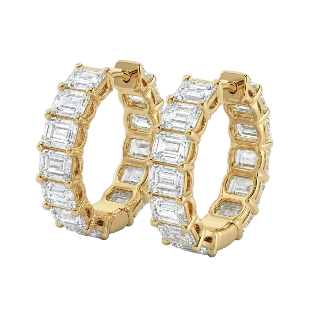 Emerald U Shape Prong Baali
