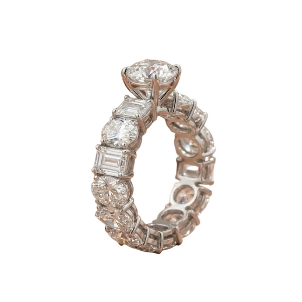 U Shape Prong Multishape Solitaire RIng