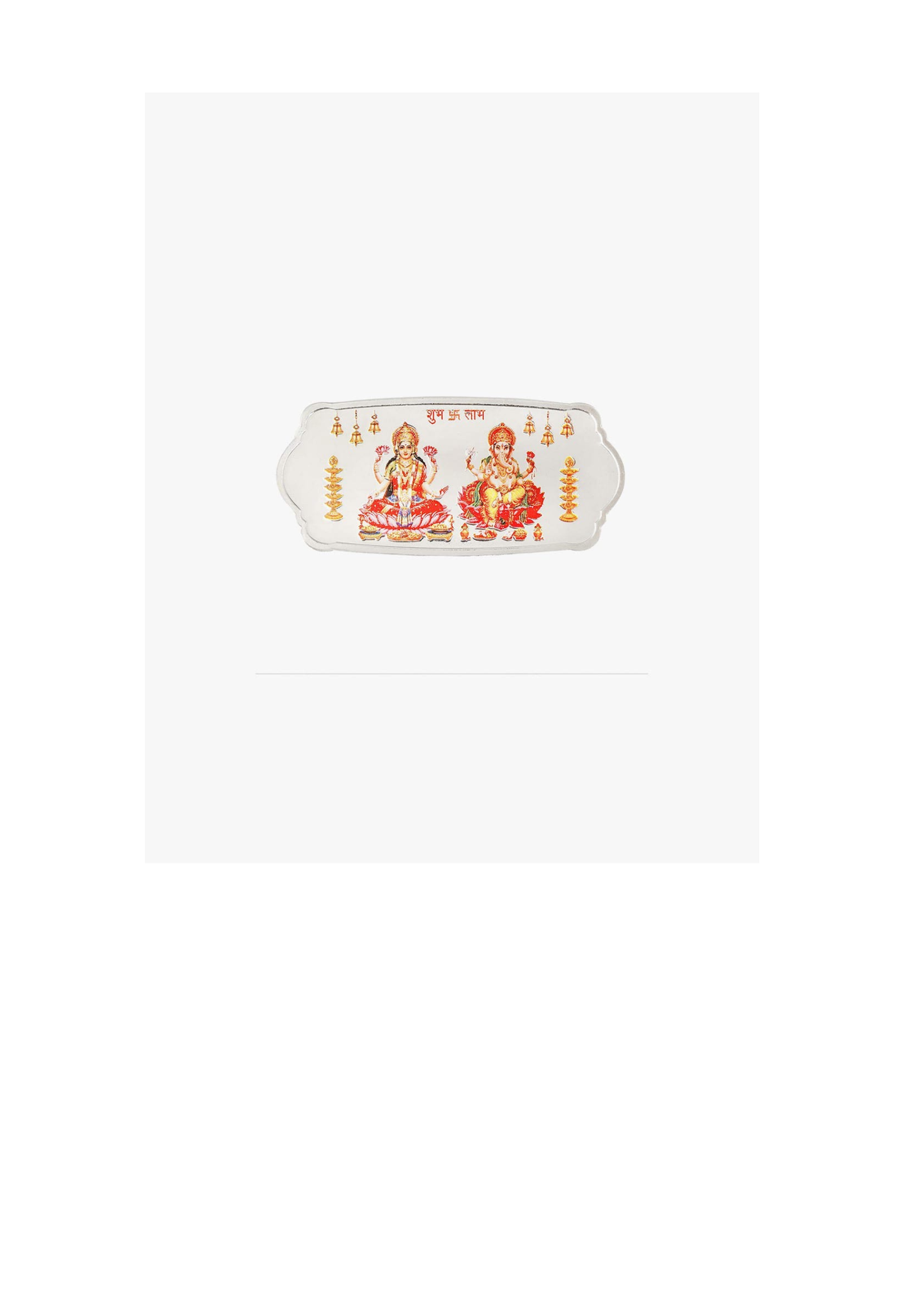 10gm Kundan Laxmi-Ganesh silver coin