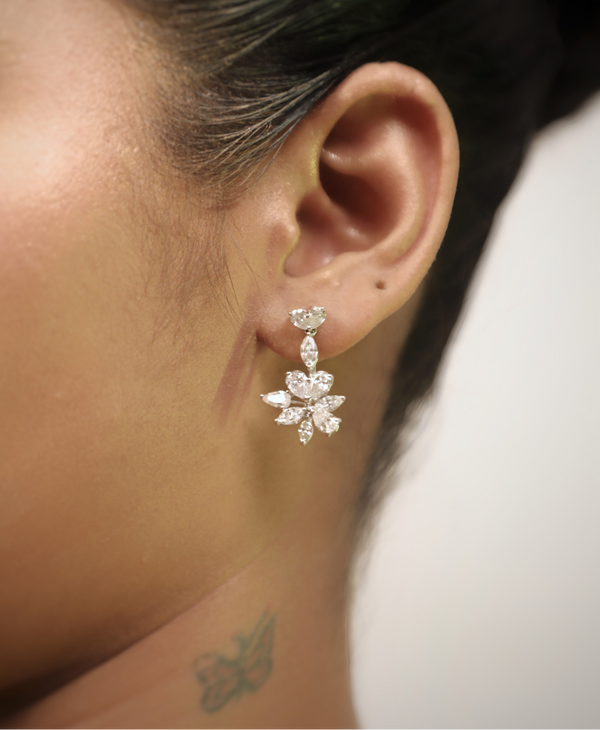The Marquise Flora Chandelier Drop Earrings