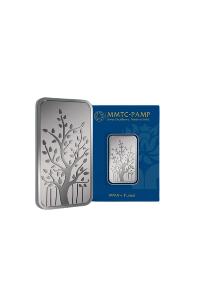 50gm MMTC banyan tree silver coin