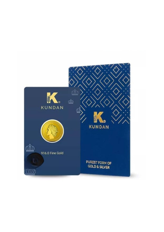 1 GM KUNDAN QUEEN GOLD COIN