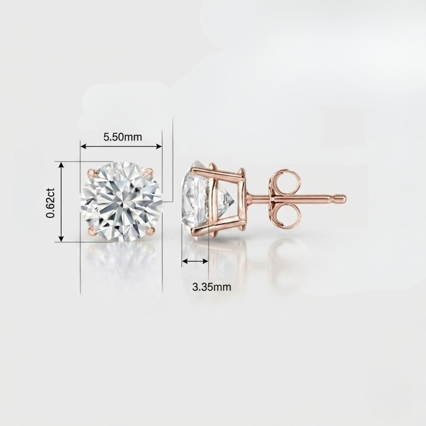 Solitaire stud 1(0.7ct)